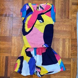 Billieblush Tie- Front Parrot print outfit